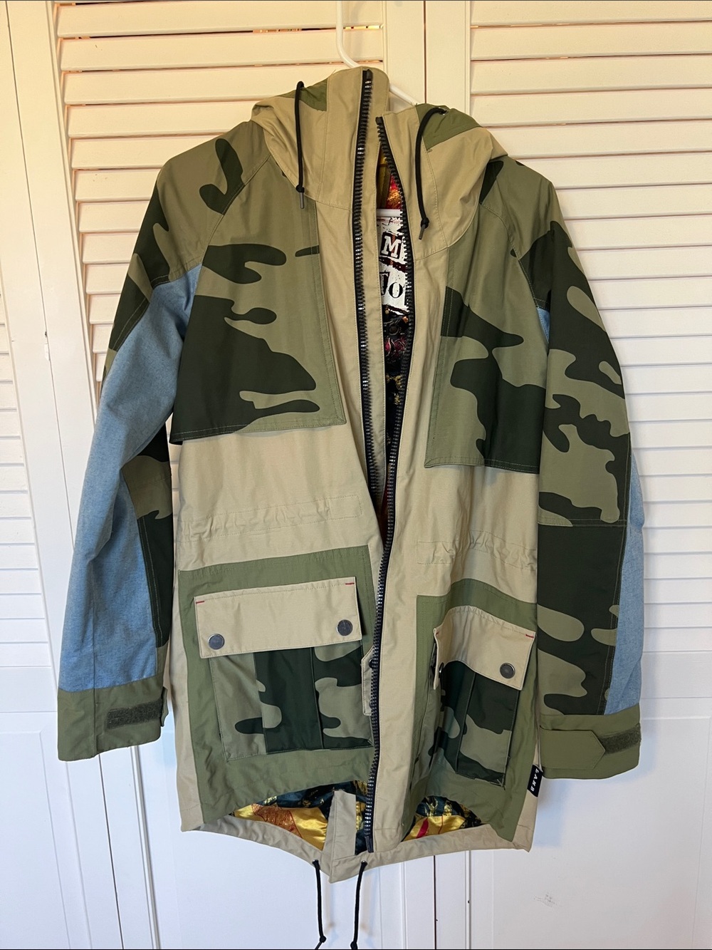 Burton Camo Patchwork Ski Jacket - Olive & Khaki